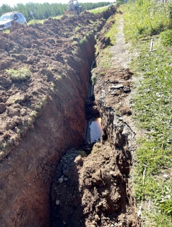 В Красногорском районе выясняются обстоятельства гибели мужчины при прокладке водопровода
